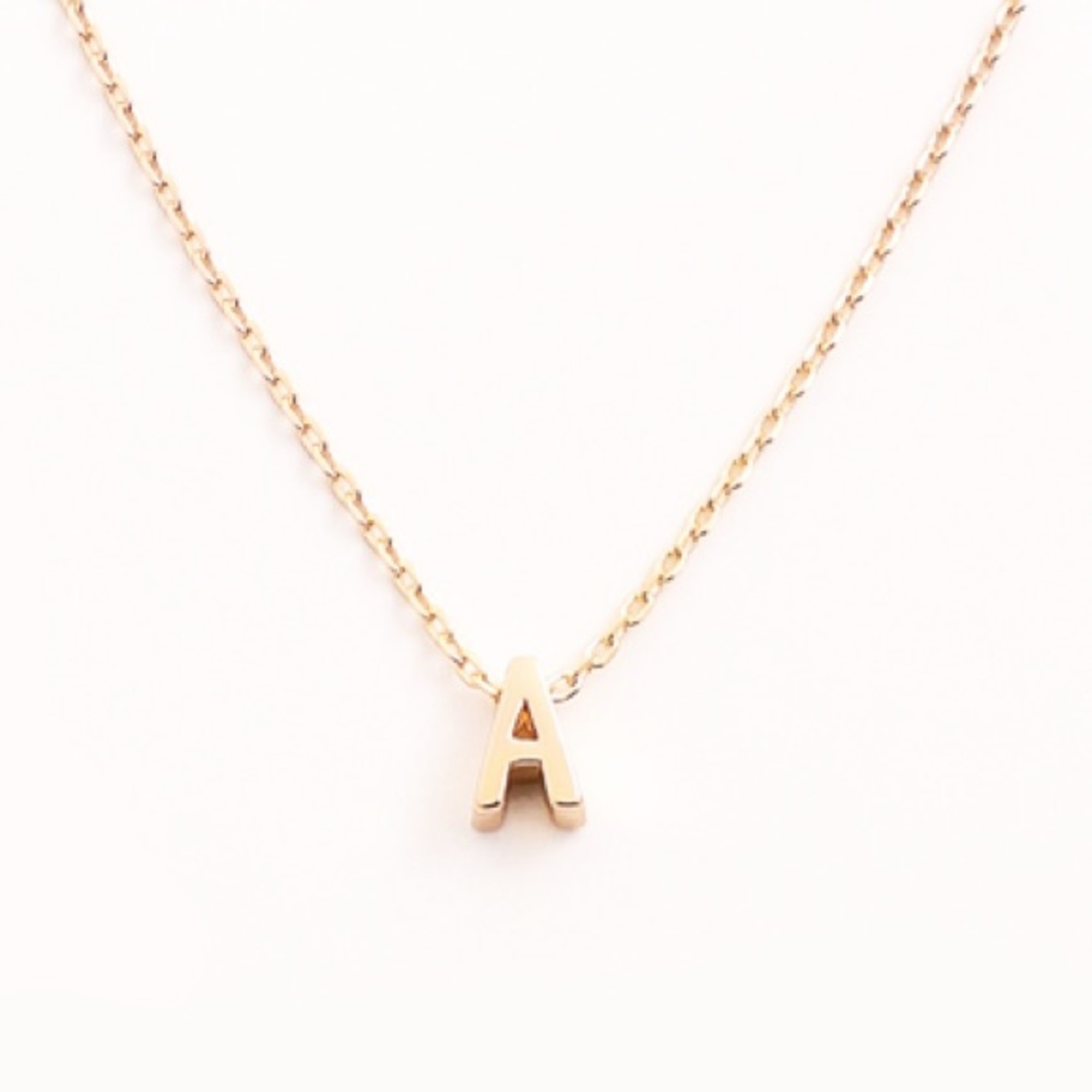 Mini Initial Necklace, A